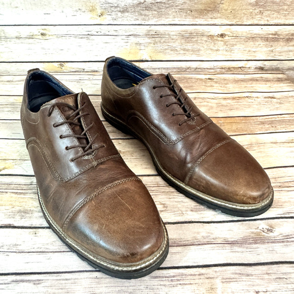 Cole Haan Grand 360 Mens Brown Leather Cap Toe Lace Up Oxford Shoes Size 11M - Picture 1 of 9